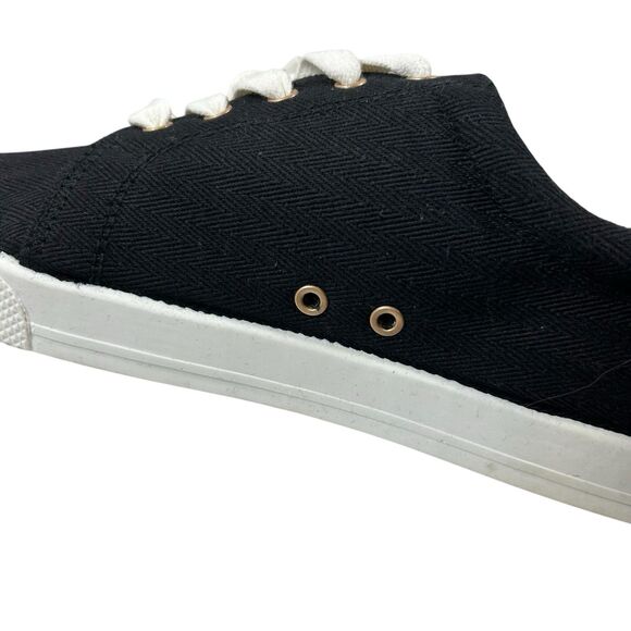 Roxy Pierview Black Canvas Lace Up Low Top Cushion Sneaker Size 9 New w/Tag NWOB - Picture 7 of 15